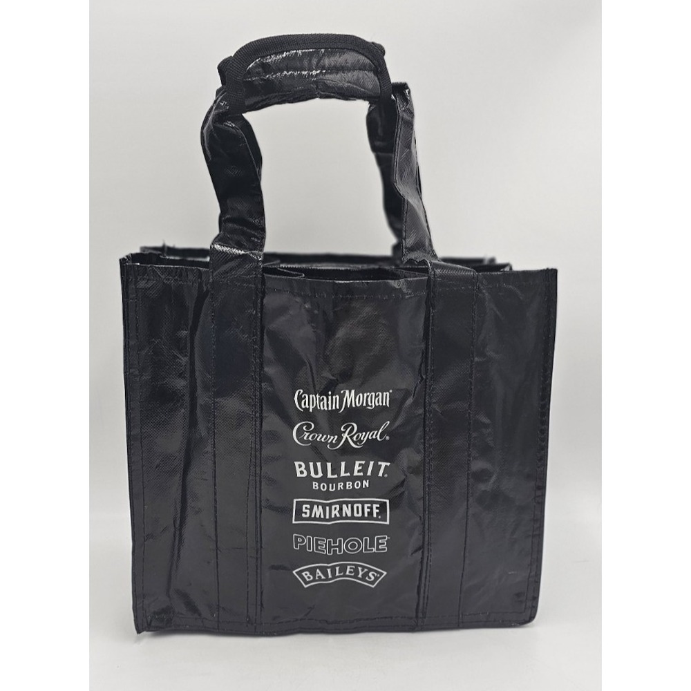 Reusable Shopping Bag Tote Drink Carrier Booze Alcohol Spirits 6 Bottle Logo